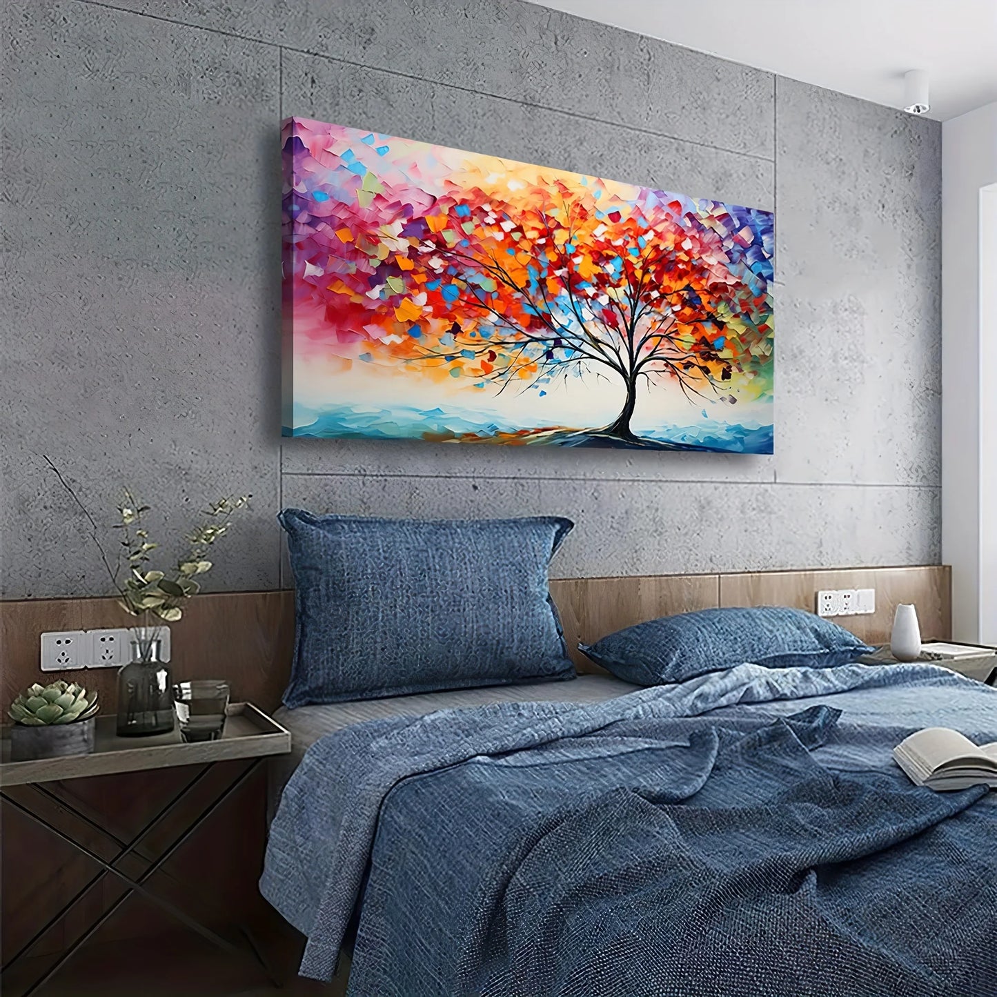 Modern Texture Tree of Life Wall Decoration Painting - Alia's Home Things  