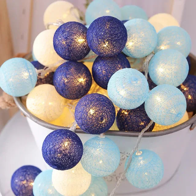 USB/Battery Powered Cotton Balls Fairy String Lights - Alia's Home Things  
