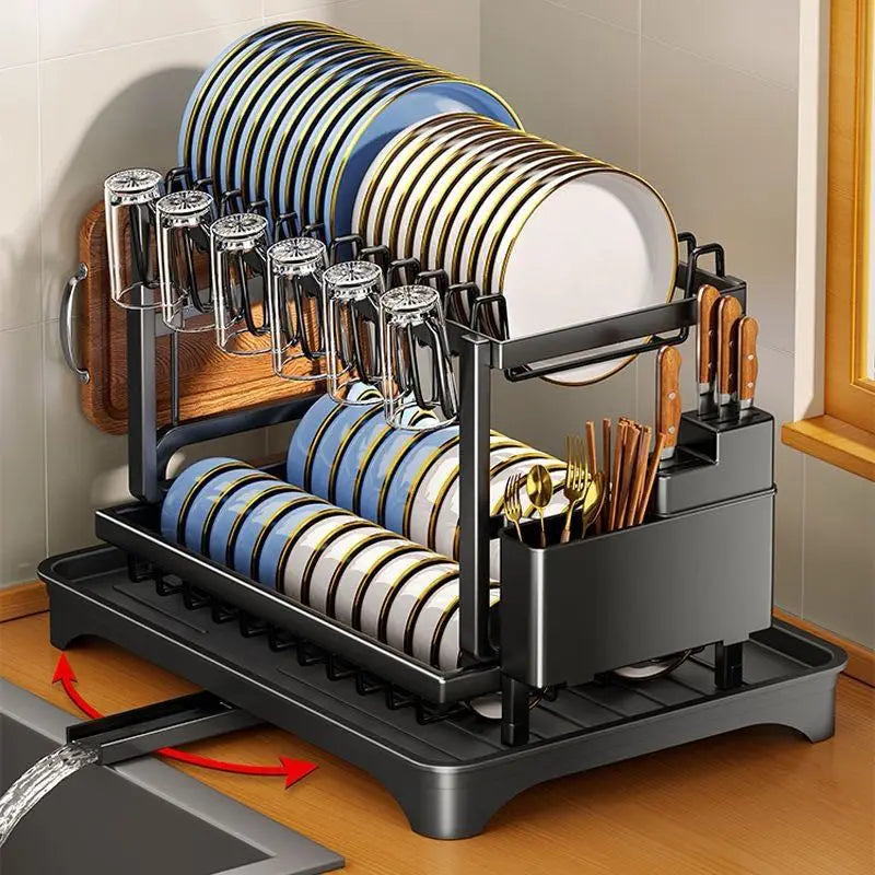 2 Tier Kitchen Dish Bowl Drainer - Alia's Home Things  