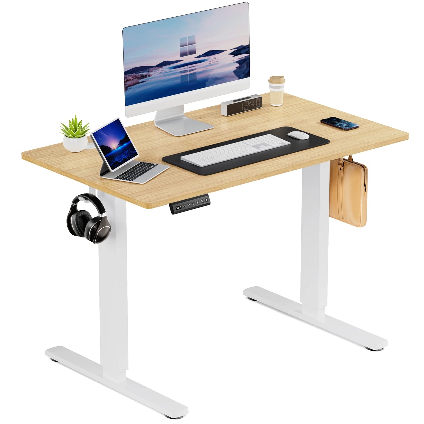 JHK Electric Adjustable 40x24 Inch Stand-Up Sit-Stand Workstation - Alia's Home Things  