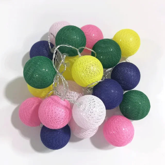USB/Battery Powered Cotton Balls Fairy String Lights - Alia's Home Things  