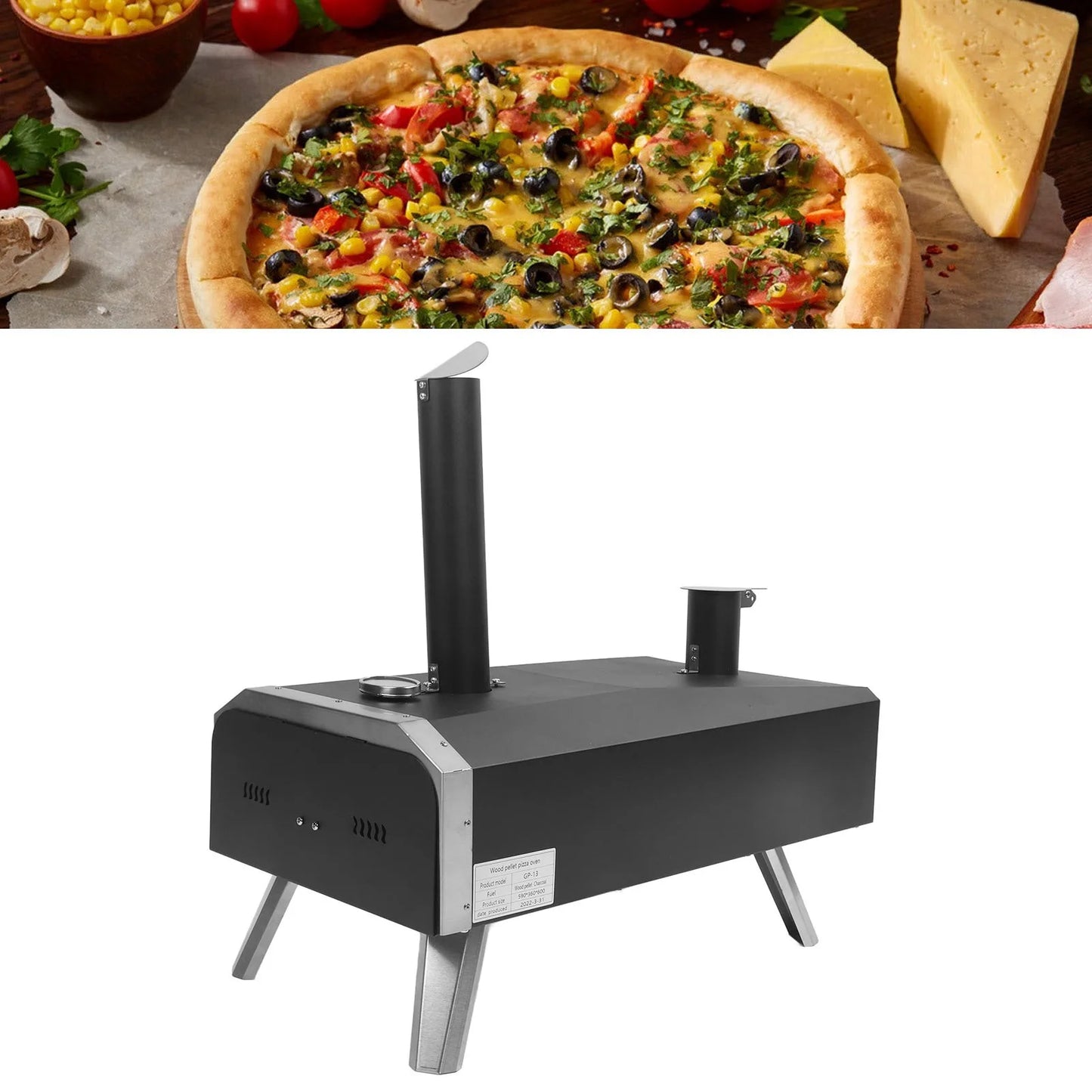 Outdoor Pizza Oven Wood-Fired Maker Outside Stove - Alia's Home Things  