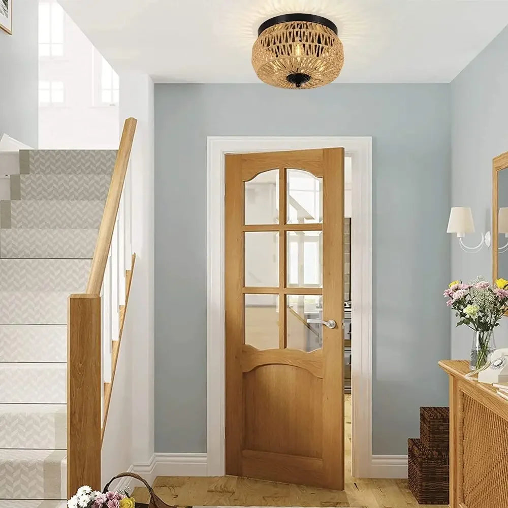 Classic Bamboo Lustre Chandelier Hanging Lamp Handmade - Alia's Home Things  