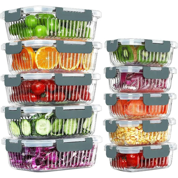 10-Pack Glass Meal Prep Containers with Lids - Alia's Home Things  