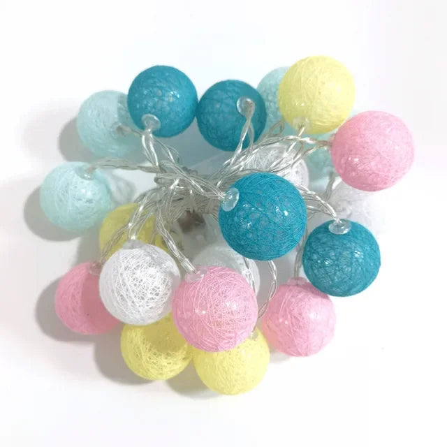 USB/Battery Powered Cotton Balls Fairy String Lights - Alia's Home Things  