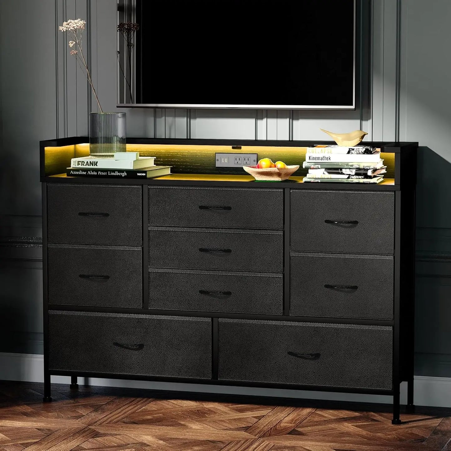 Dresser with 9 Drawers and Charging Station - Alia's Home Things  