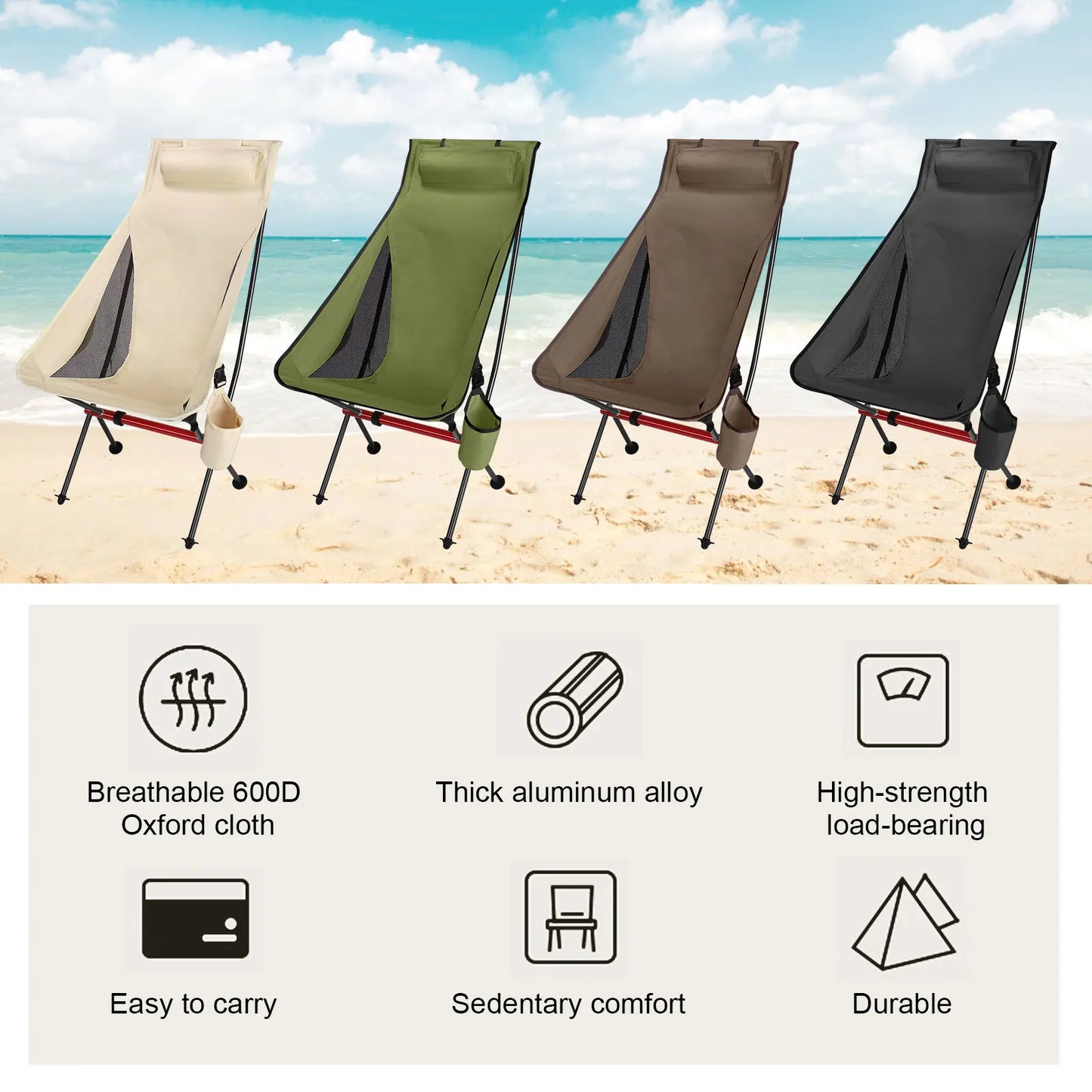Outdoor Camping Ultralight Folding Chair - Alia's Home Things  