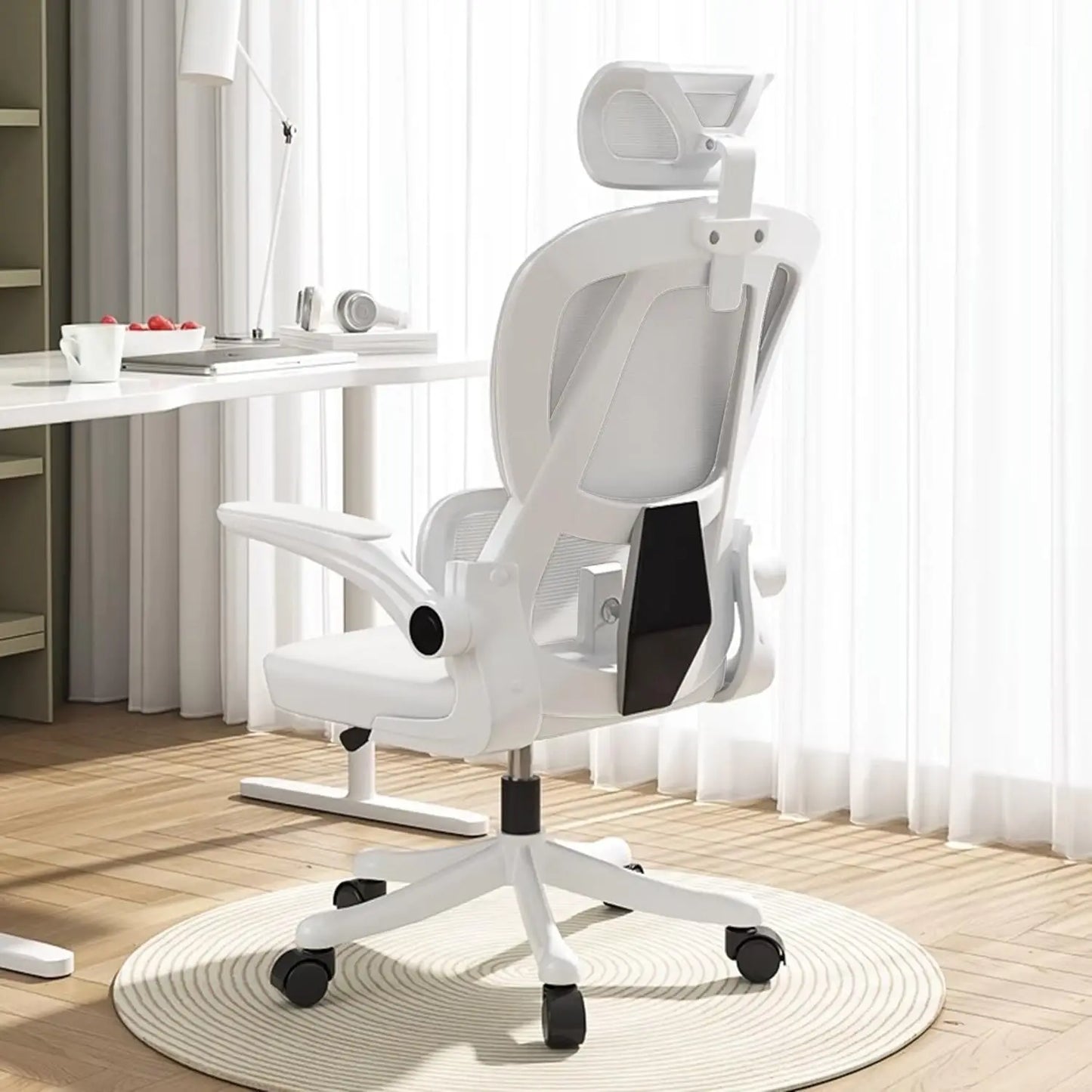 High Back Ergonomic Office Chair With Lumbar Support - Alia's Home Things  
