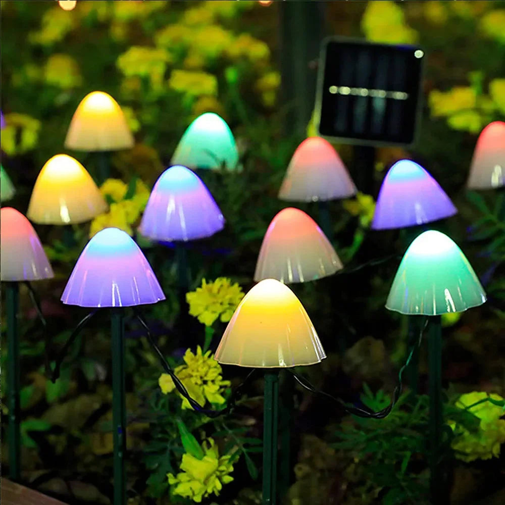 LED Solar Mushroom String Lights - Alia's Home Things  