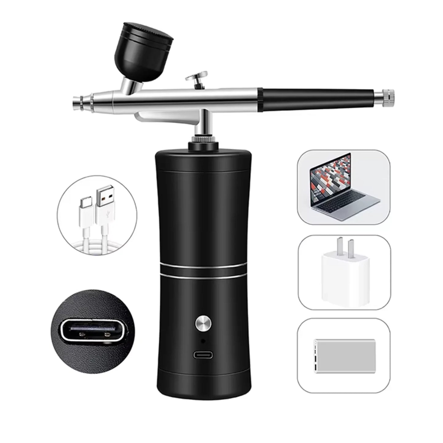 Airbrush Nail Gun with Compressor - Alia's Home Things  