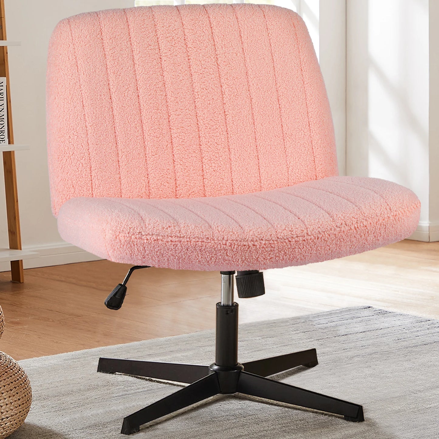 Armless Wide Desk Chair with Dual-Purpose Base - Alia's Home Things  