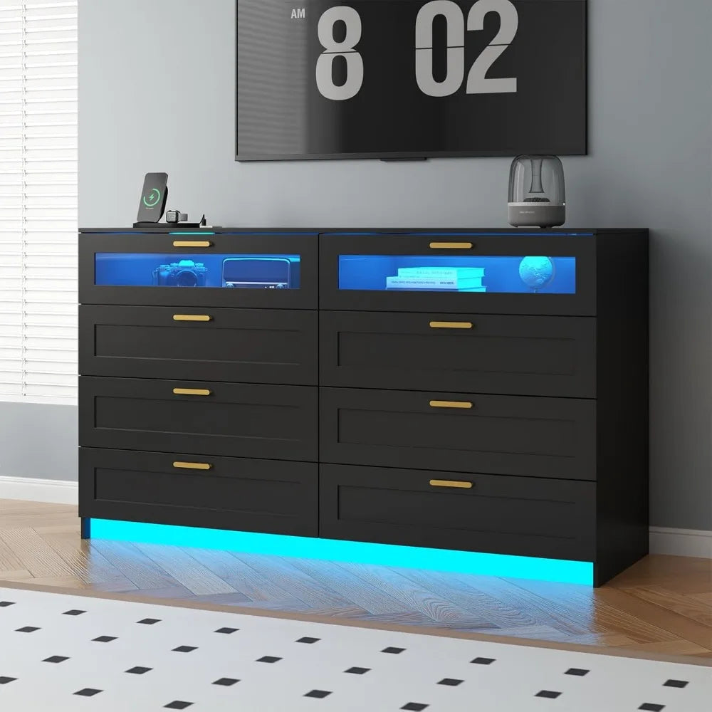 8 Drawers Dresser with Charging Station - Alia's Home Things  