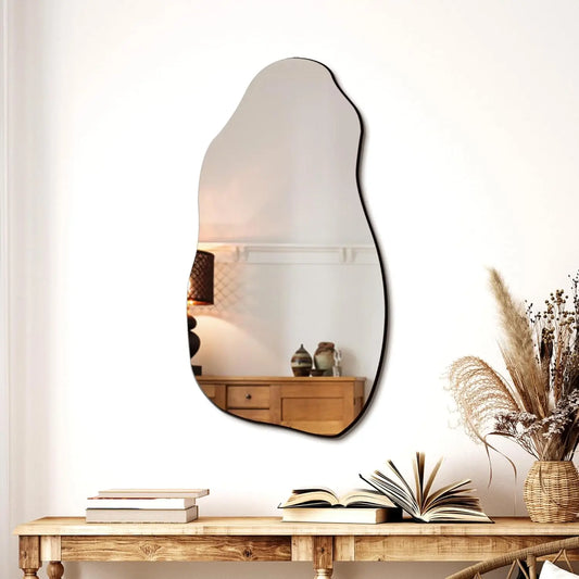 Irregular Asymmetrical Wall Mirror (Hook Style,31.5''x17.7'') - Alia's Home Things  