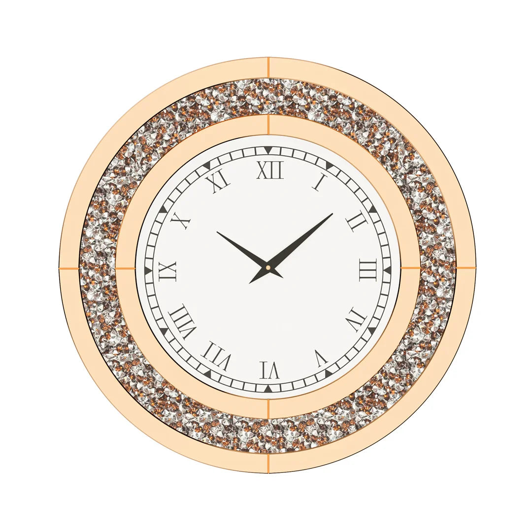 LUVODI Sparkle Bling Round Diamond Wall Clock - Alia's Home Things  