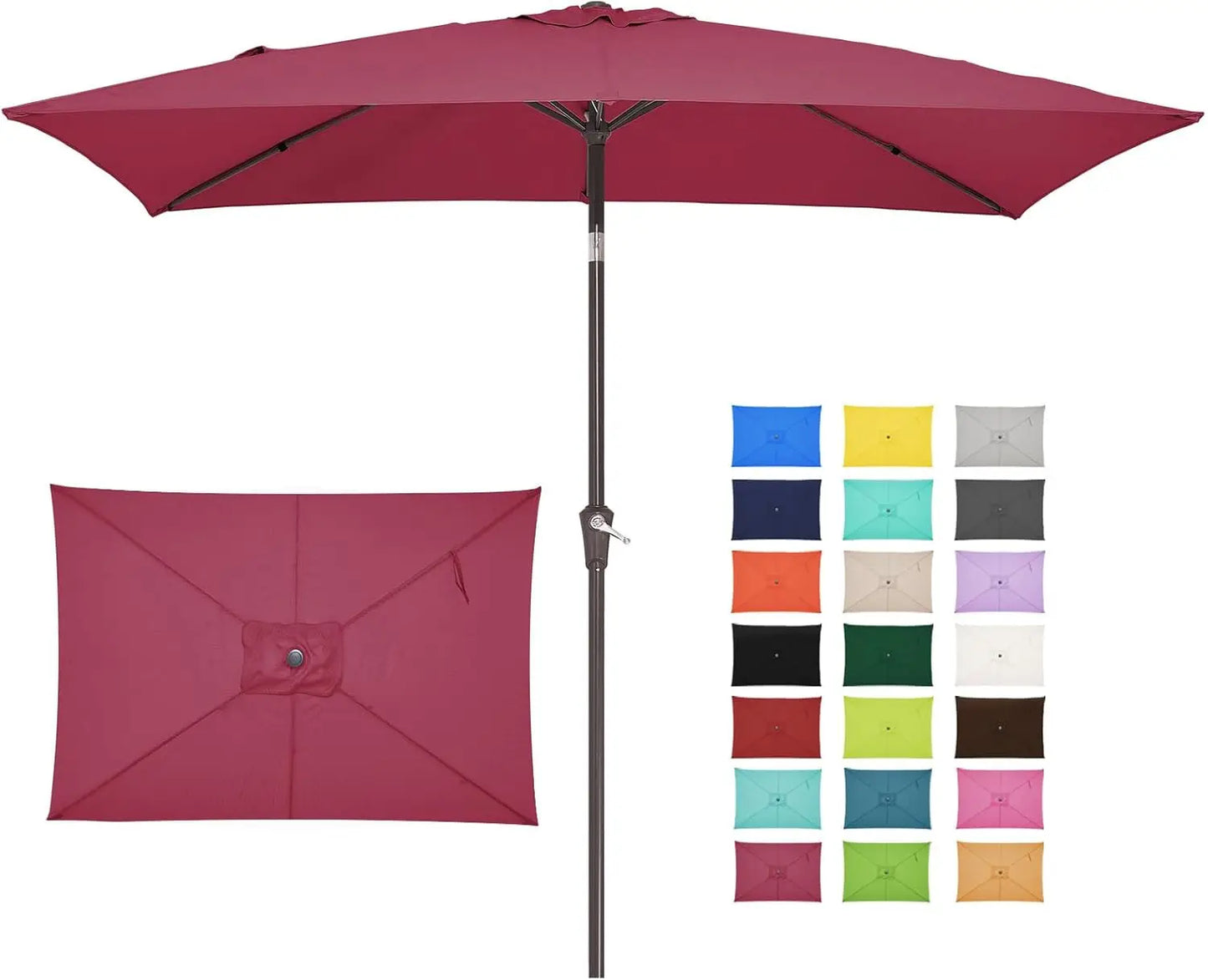 6.5x10 ft Rectangular Patio Umbrellas Outdoor - Alia's Home Things  