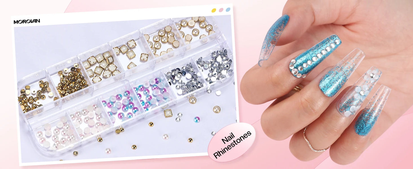 Morovan Professional Beginner Acrylic Nail Starter Kit - Alia's Home Things  