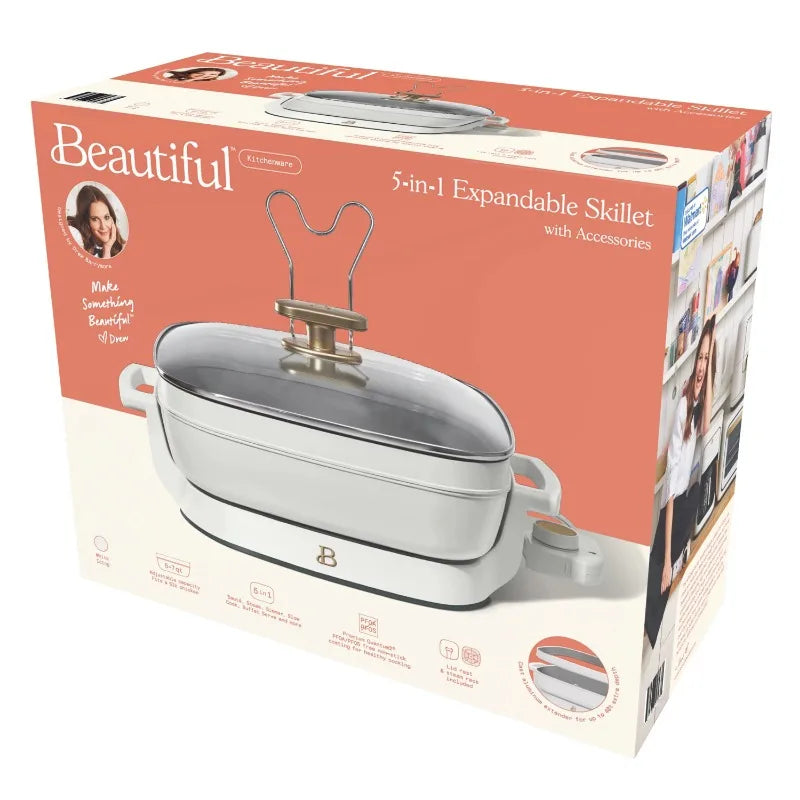 Beautiful 5-in-1 Electric Expandable Skillet - Alia's Home Things  