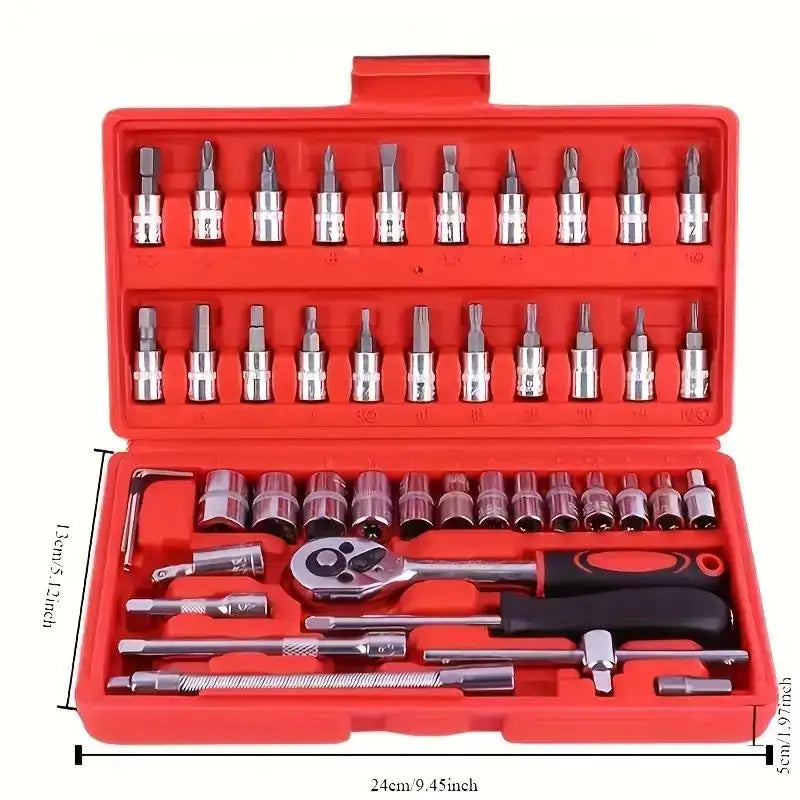 46PCS 1/4 inch Drive Socket Set - Alia's Home Things  