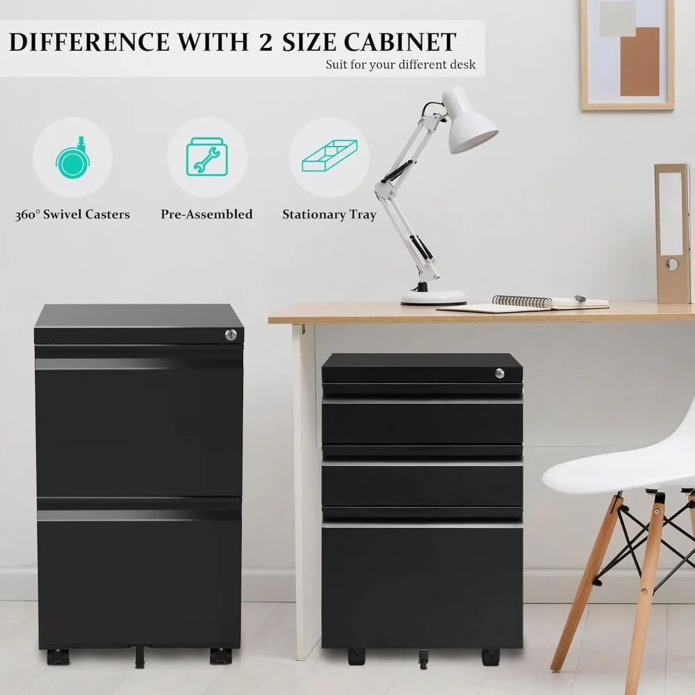 3-Drawer Metal Filing Cabinet - Alia's Home Things  