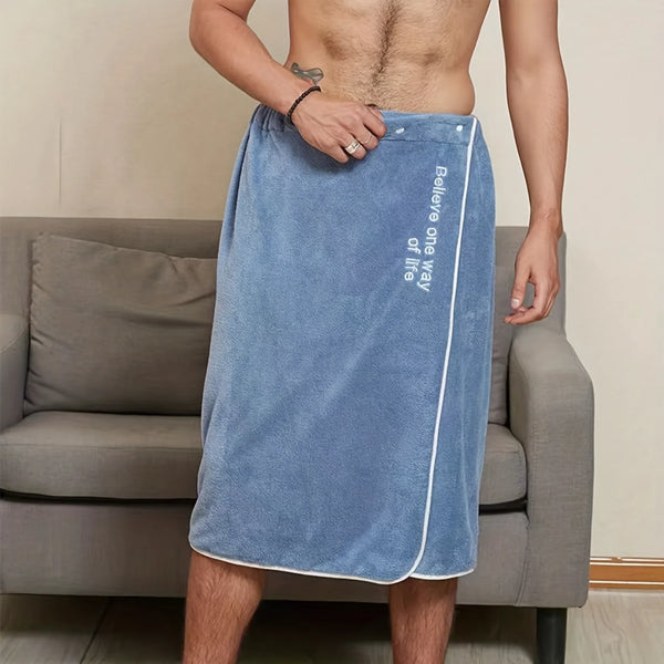1pc Men's Adjustable Shower Wrap Bath Towel - Alia's Home Things  