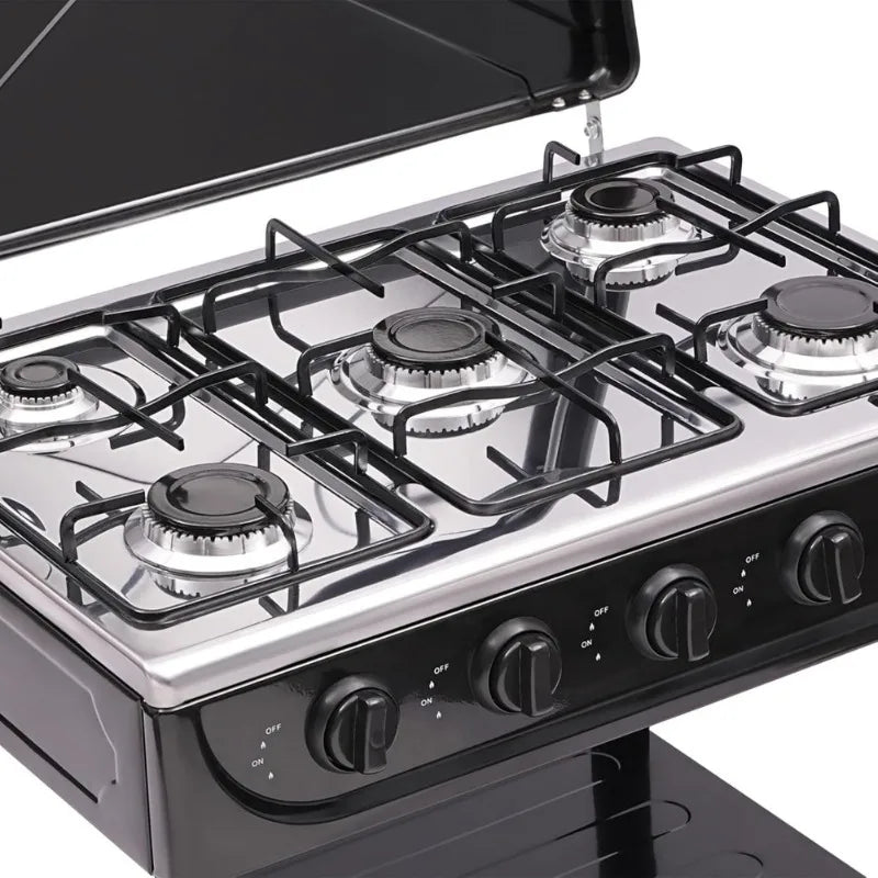 Natural Gas Stove Outdoor 5-Burner with 2-Placement Boards - Alia's Home Things  