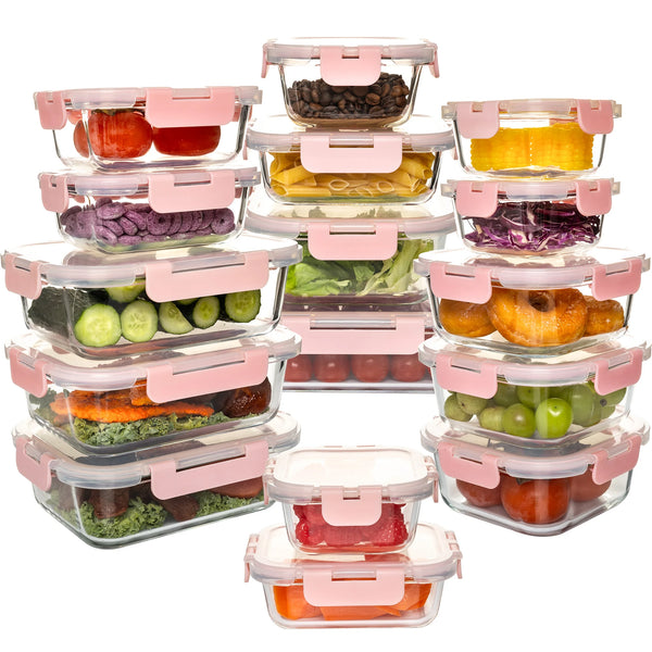 16-Piece Glass Food Storage Containers Set - Alia's Home Things  