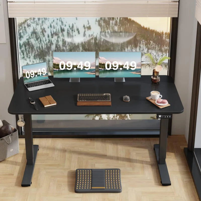 Furmax Electric Sit Stand-Up Home Office Computer Desk - Alia's Home Things  