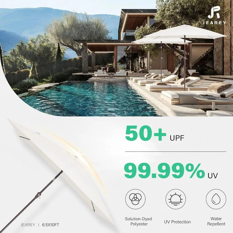 6.5x10 ft Rectangular Patio Umbrellas Outdoor - Alia's Home Things  