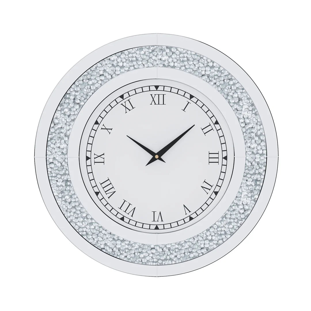 LUVODI Sparkle Bling Round Diamond Wall Clock - Alia's Home Things  