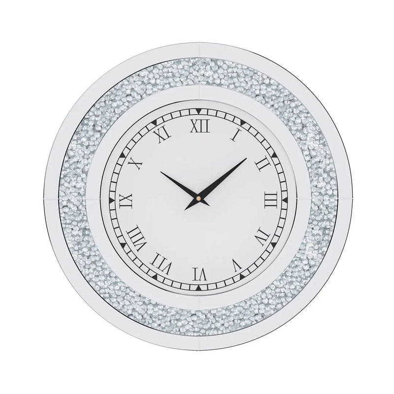 LUVODI Sparkle Bling Round Diamond Wall Clock - Alia's Home Things  