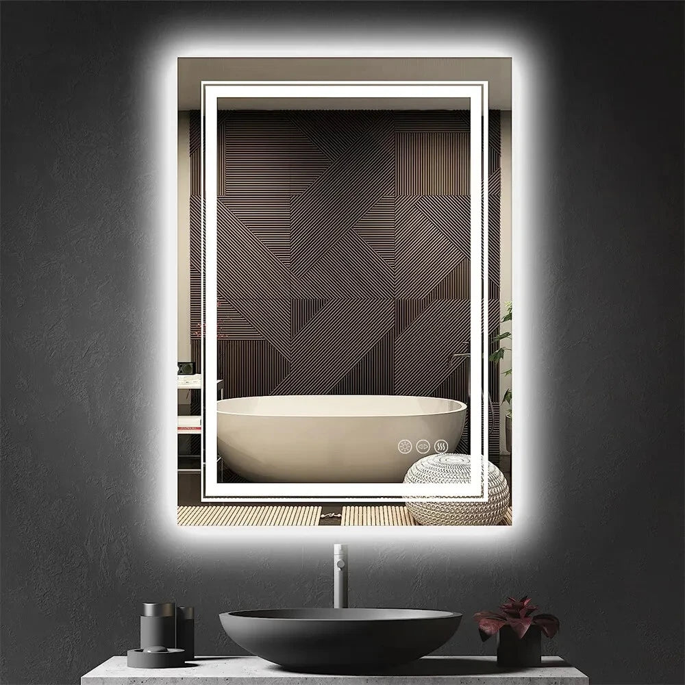 Wisfor LED Bathroom Mirror With Front Backlit Dimmable - Alia's Home Things  