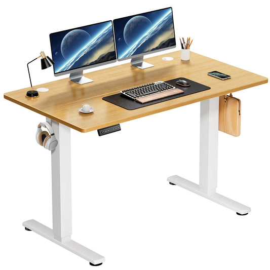 JHK Electric Adjustable 40x24 Inch Stand-Up Sit-Stand Workstation - Alia's Home Things  
