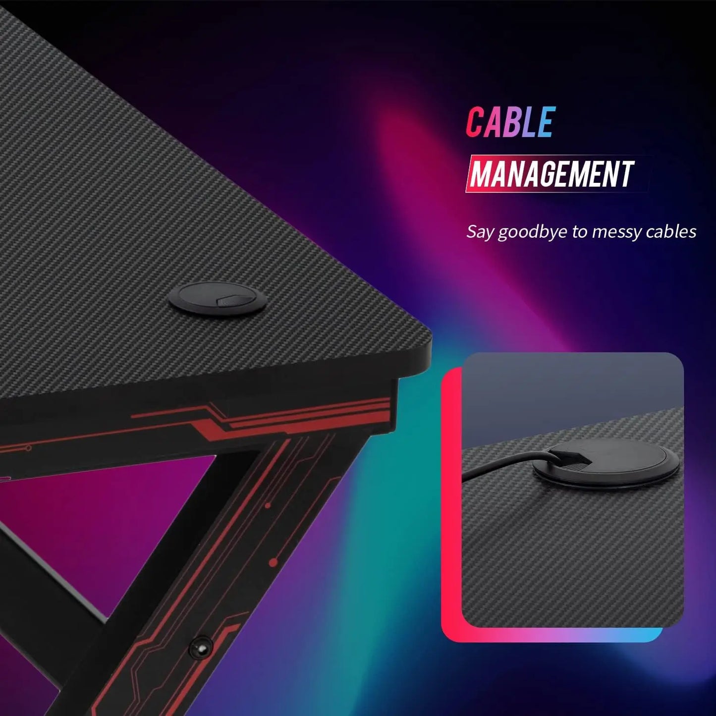 Game desk, computer desk, 47-inch home office desk - Alia's Home Things  