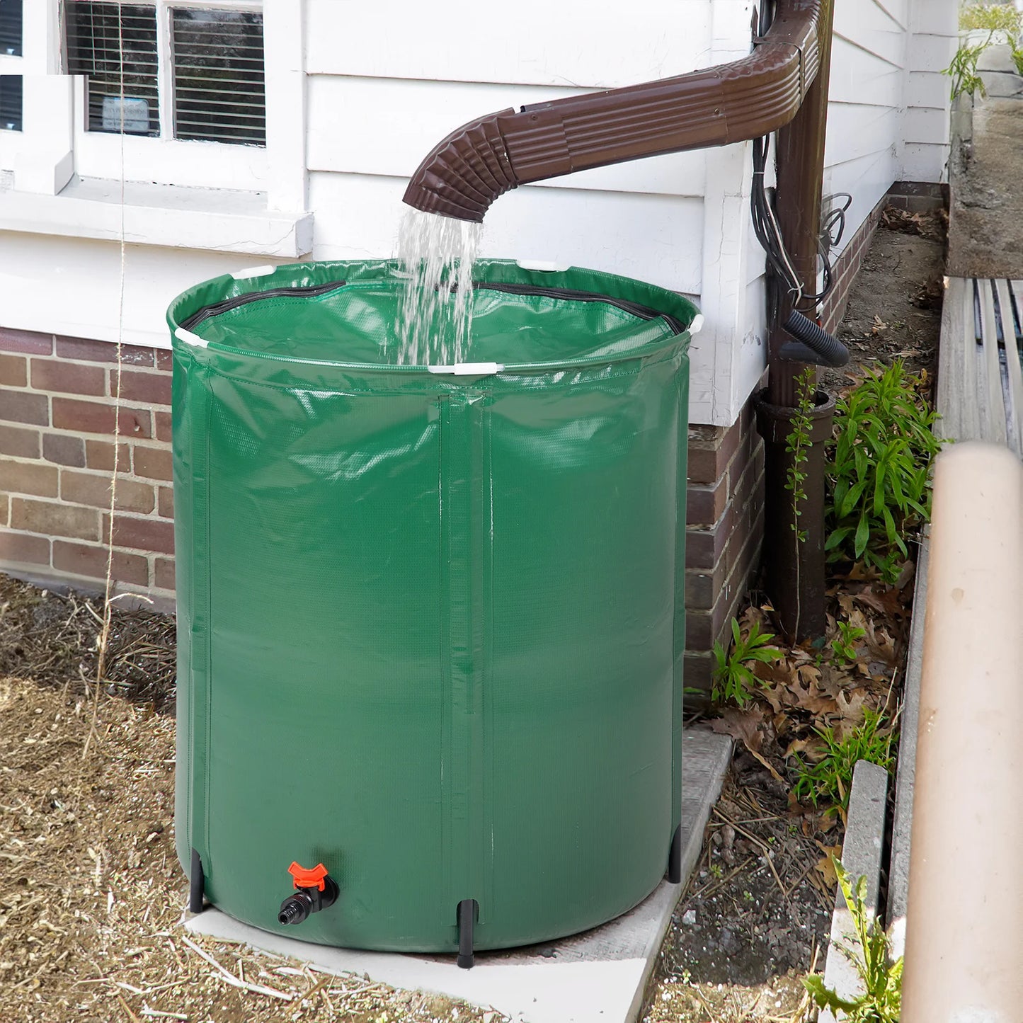 50-Gallon Folding Rain Barrel Water Collector - Alia's Home Things  