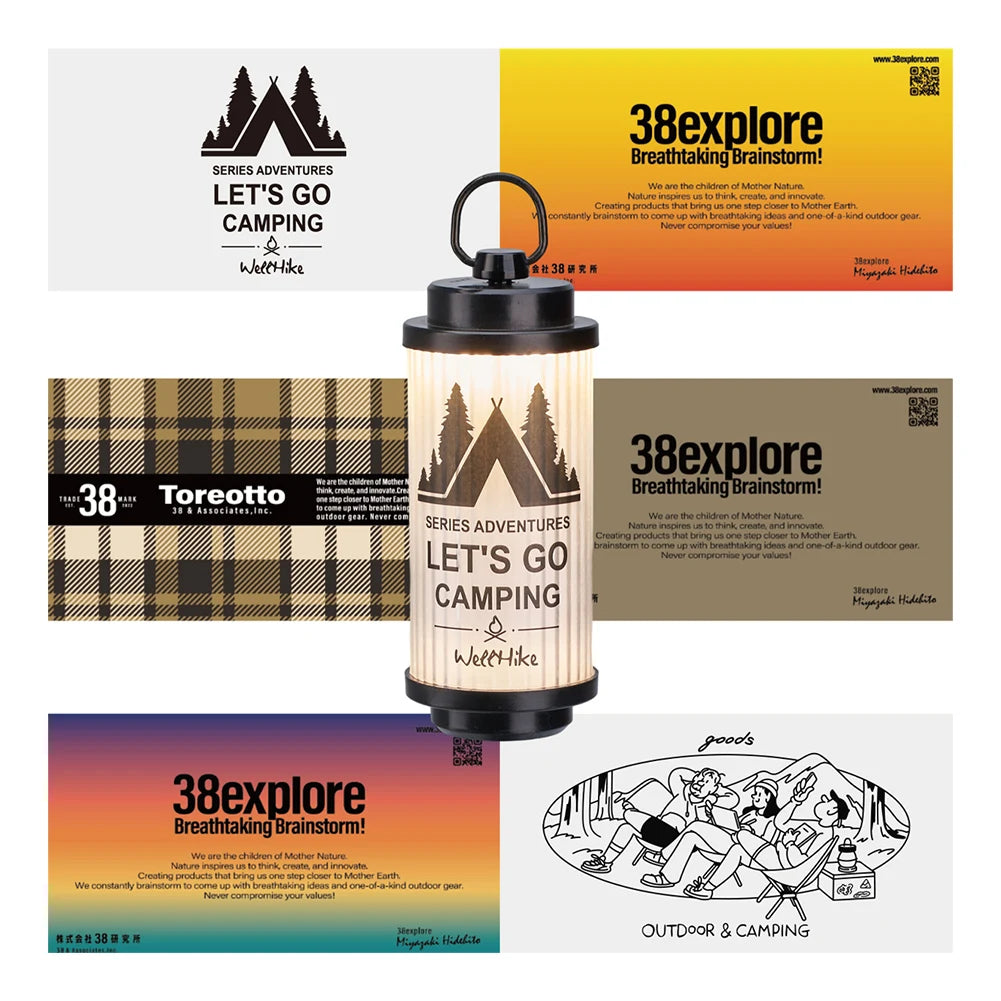 USB Rechargeable Camping lamp with 6xStickers - Alia's Home Things  