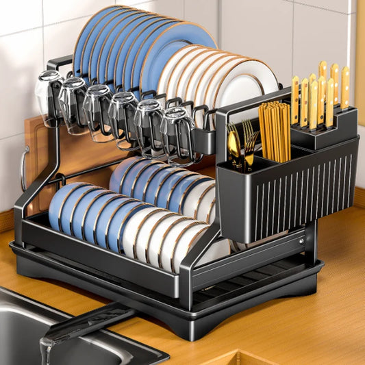 2 Tier Kitchen Dish Bowl Drainer - Alia's Home Things  