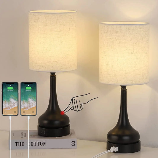 Bedside Lamp Set of 2 with Touch Control - Alia's Home Things  
