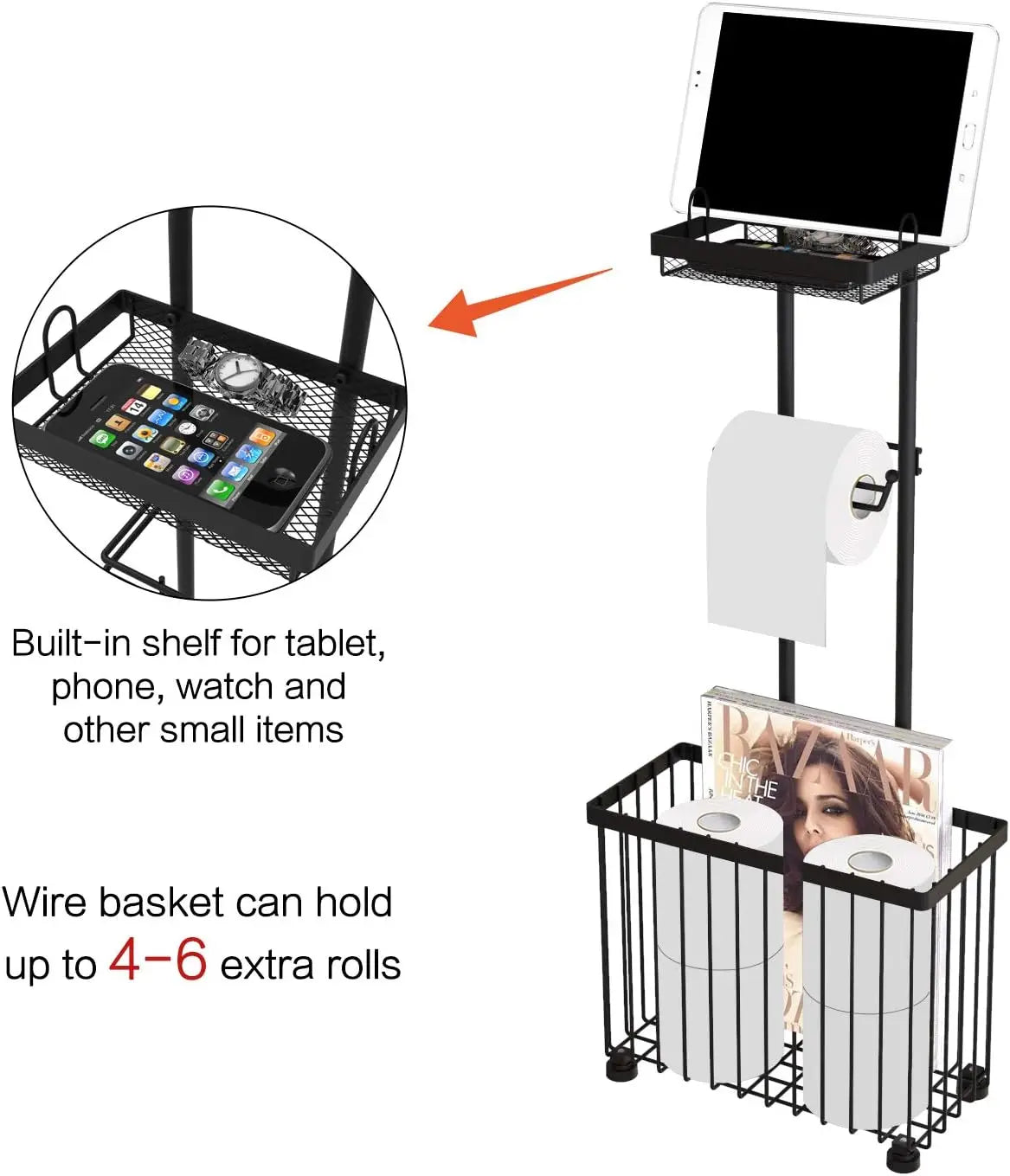 Freestanding Toilet Paper Holder - Alia's Home Things  