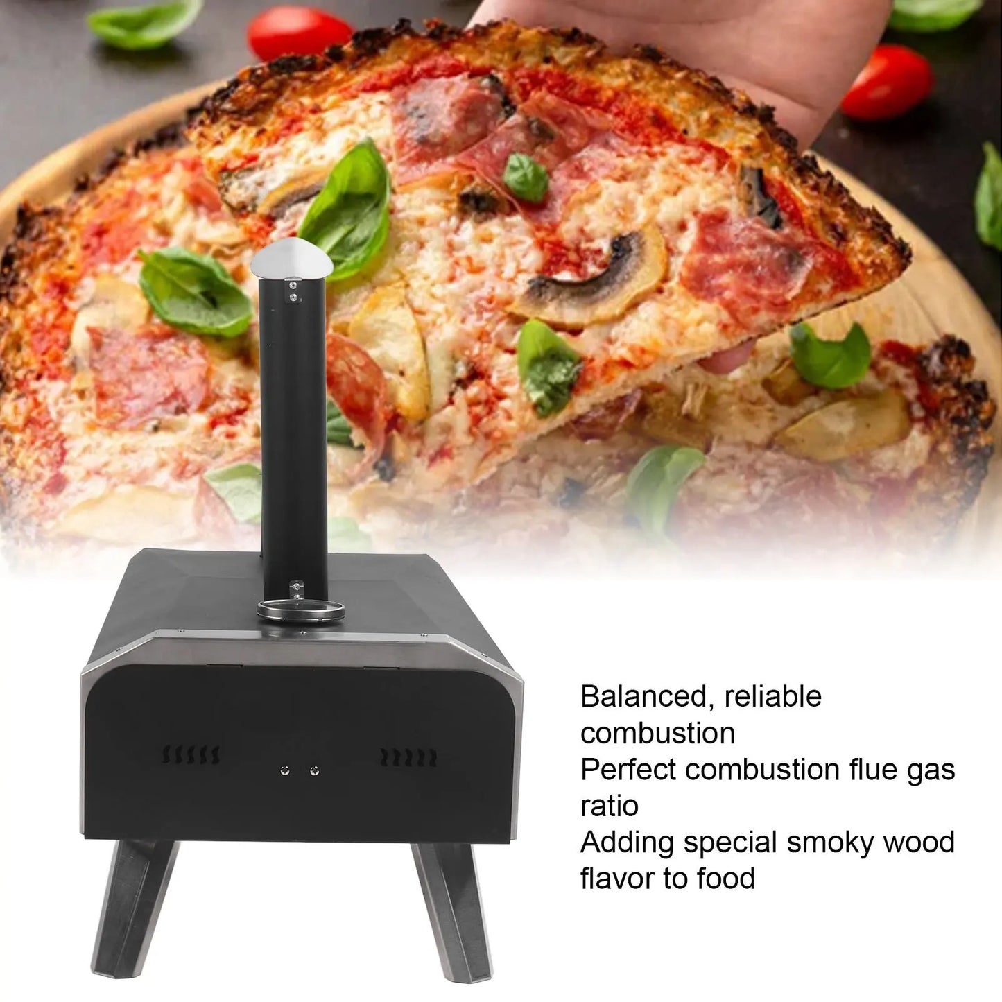 Outdoor Pizza Oven Wood-Fired Maker Outside Stove - Alia's Home Things  