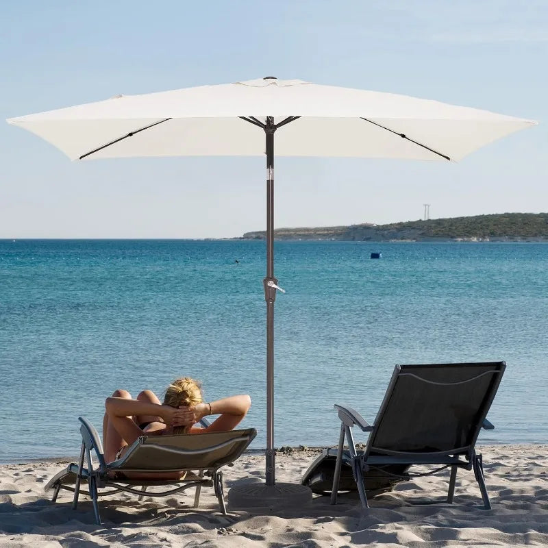 6.5x10 ft Rectangular Patio Umbrellas Outdoor - Alia's Home Things  