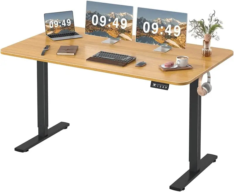 Furmax Electric Sit Stand-Up Home Office Computer Desk - Alia's Home Things  