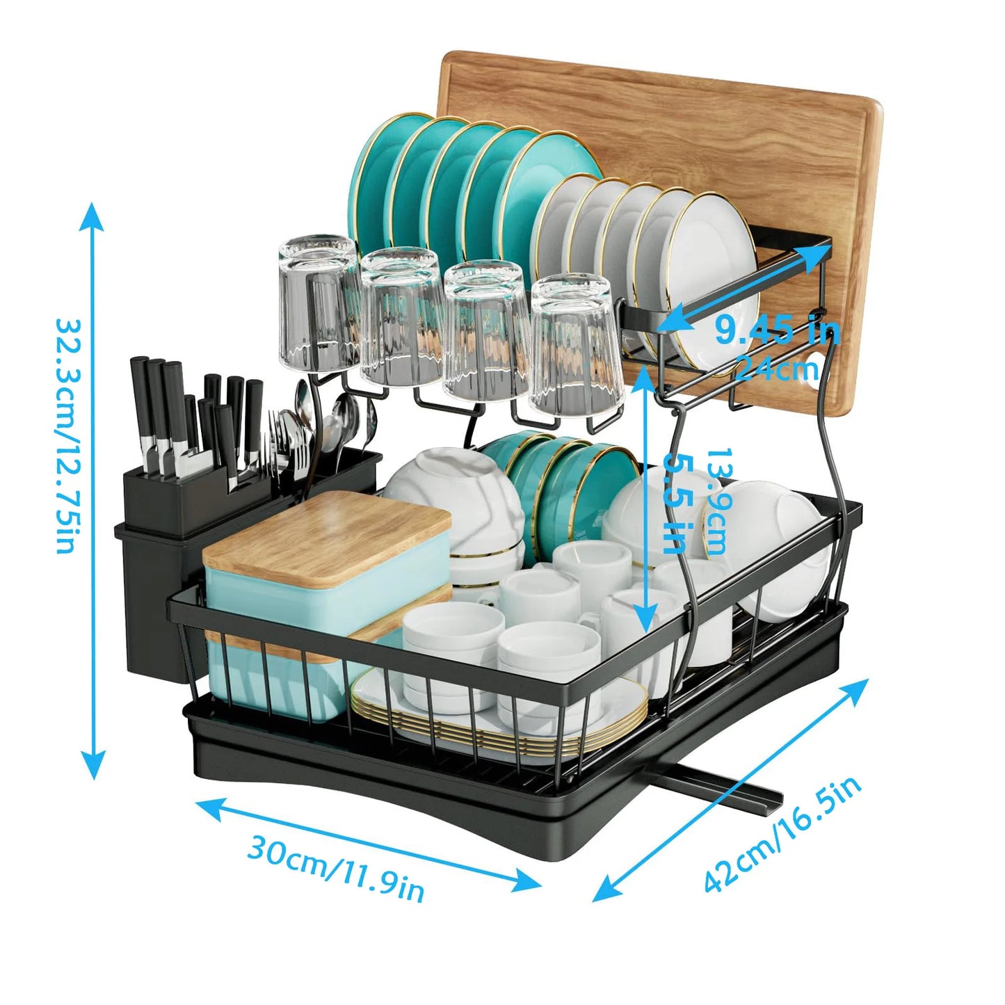 Large 2-tier dish drying rack - Alia's Home Things  