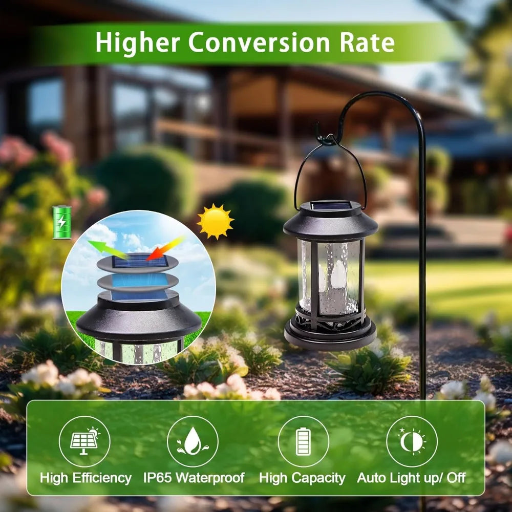 6-piece Outdoor Solar Flashing Decorative Lantern Post Light - Alia's Home Things  
