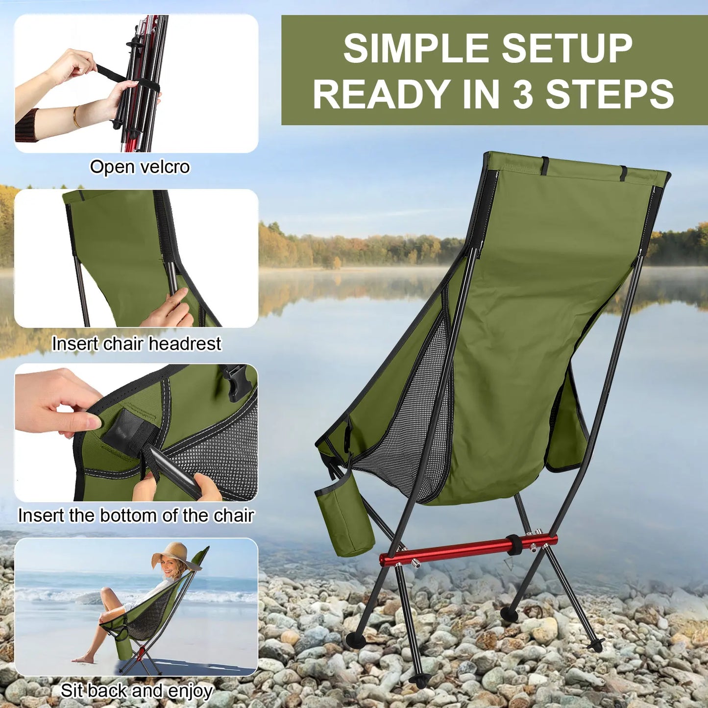 Outdoor Camping Ultralight Folding Chair - Alia's Home Things  