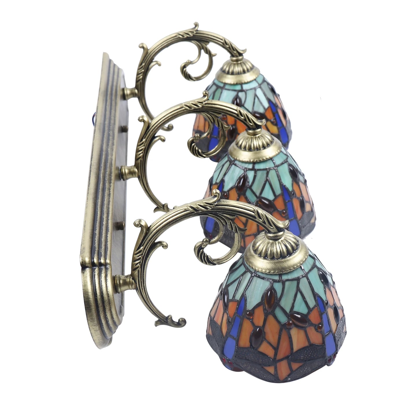 Wall Lamp Mounted Sconce Fixture 3-Light  Baroque Design - Alia's Home Things  