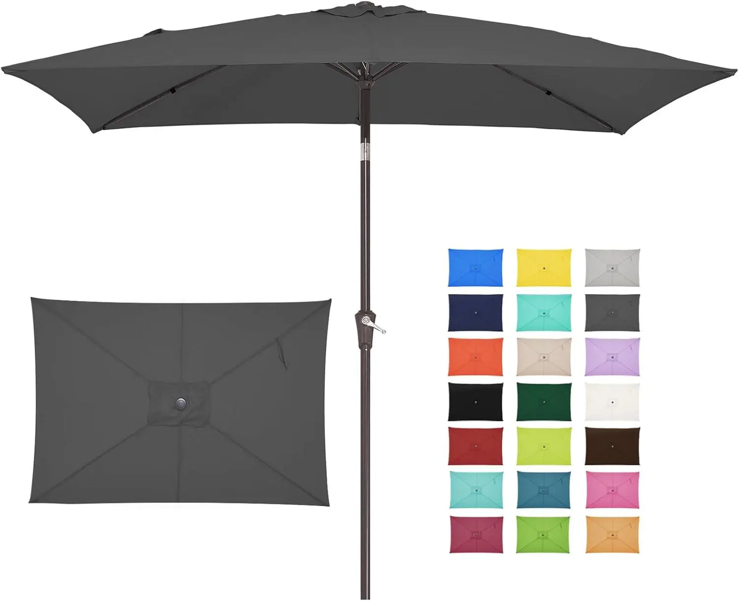6.5x10 ft Rectangular Patio Umbrellas Outdoor - Alia's Home Things  