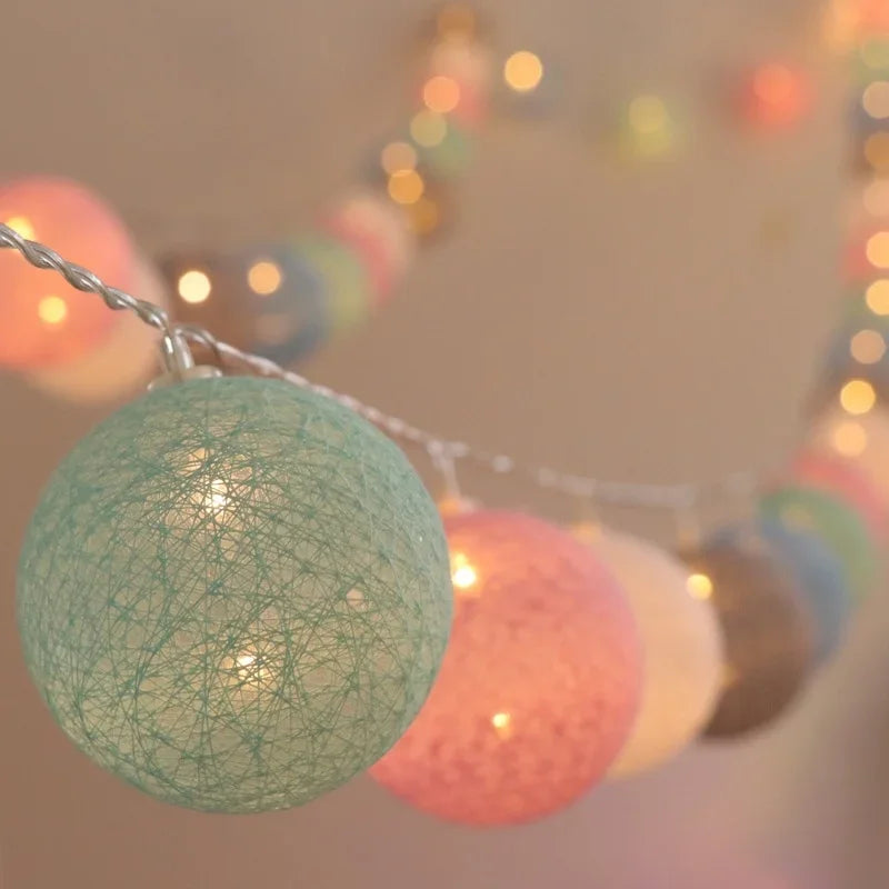 USB/Battery Powered Cotton Balls Fairy String Lights - Alia's Home Things  