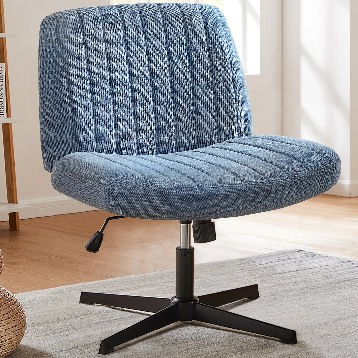 Armless Wide Desk Chair with Dual-Purpose Base - Alia's Home Things  