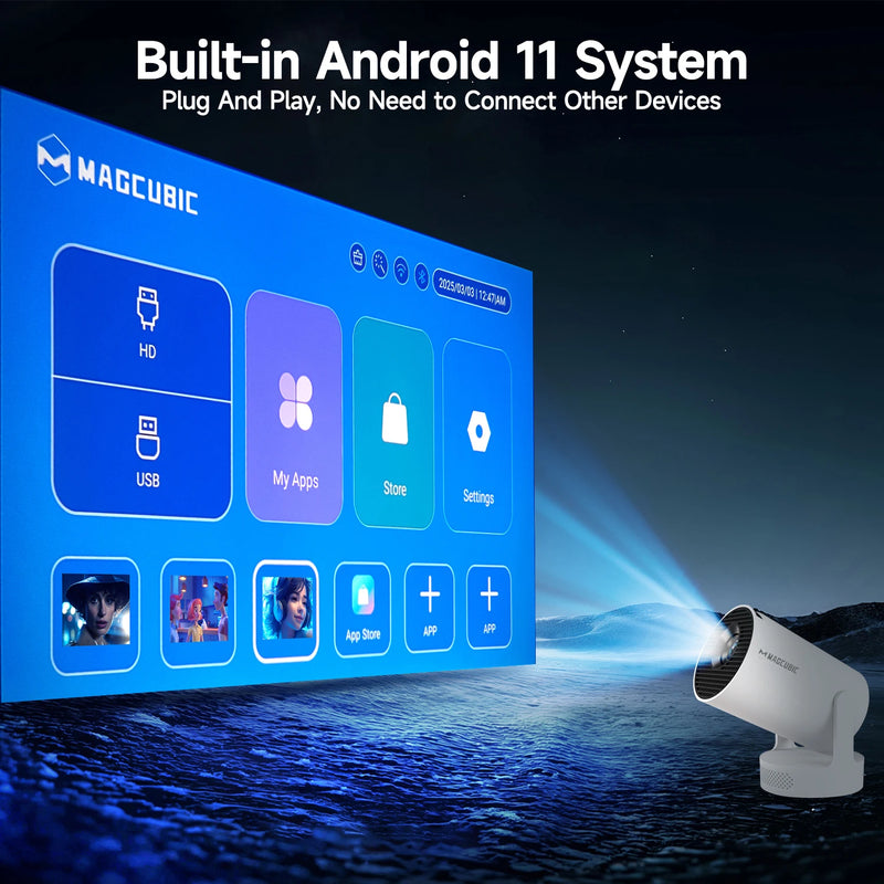 Magcubic HY300 Pro+ Projector 4K 720P w/5W Speaker - Alia's Home Things  
