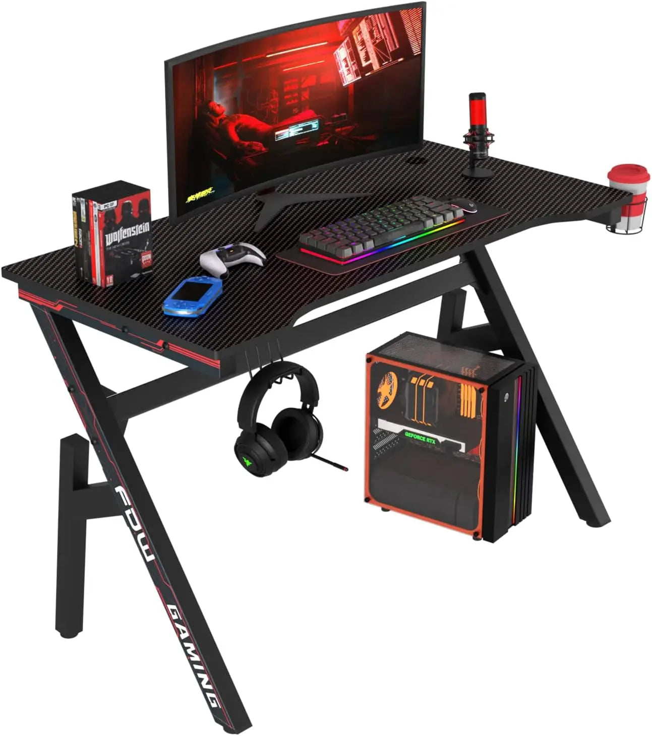 Game desk, computer desk, 47-inch home office desk - Alia's Home Things  